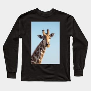 Giraffe portrait, Etosha National Park, Namibia Long Sleeve T-Shirt